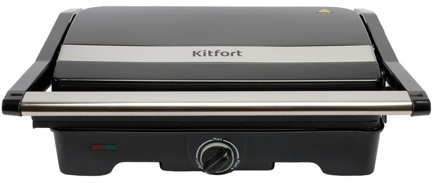 Обзор контактного гриля Kitfort KT-1645: 1200 Вт, механическое управление, раскладка 180°